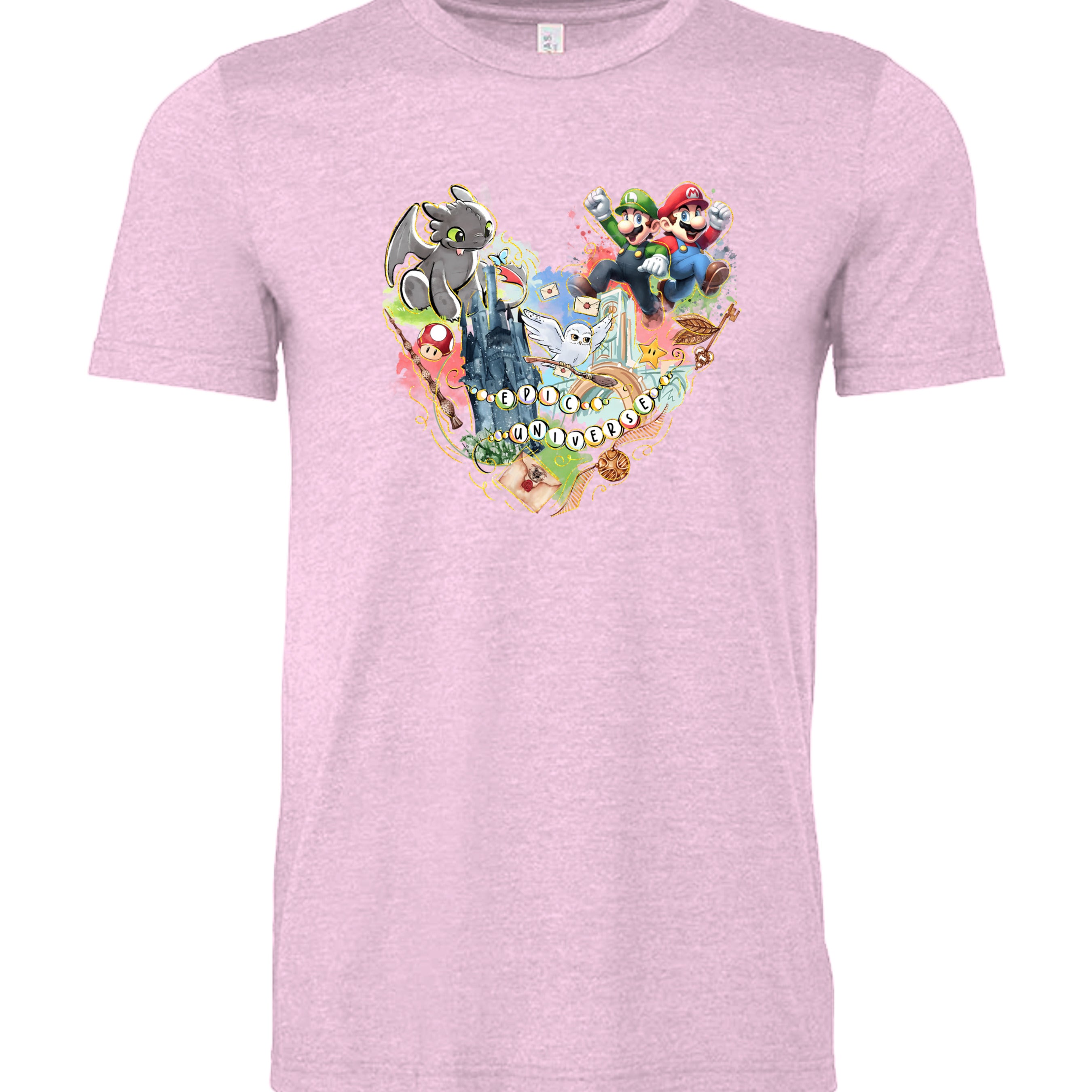 Heather Bubble Gum - 3001CVC - FRONT